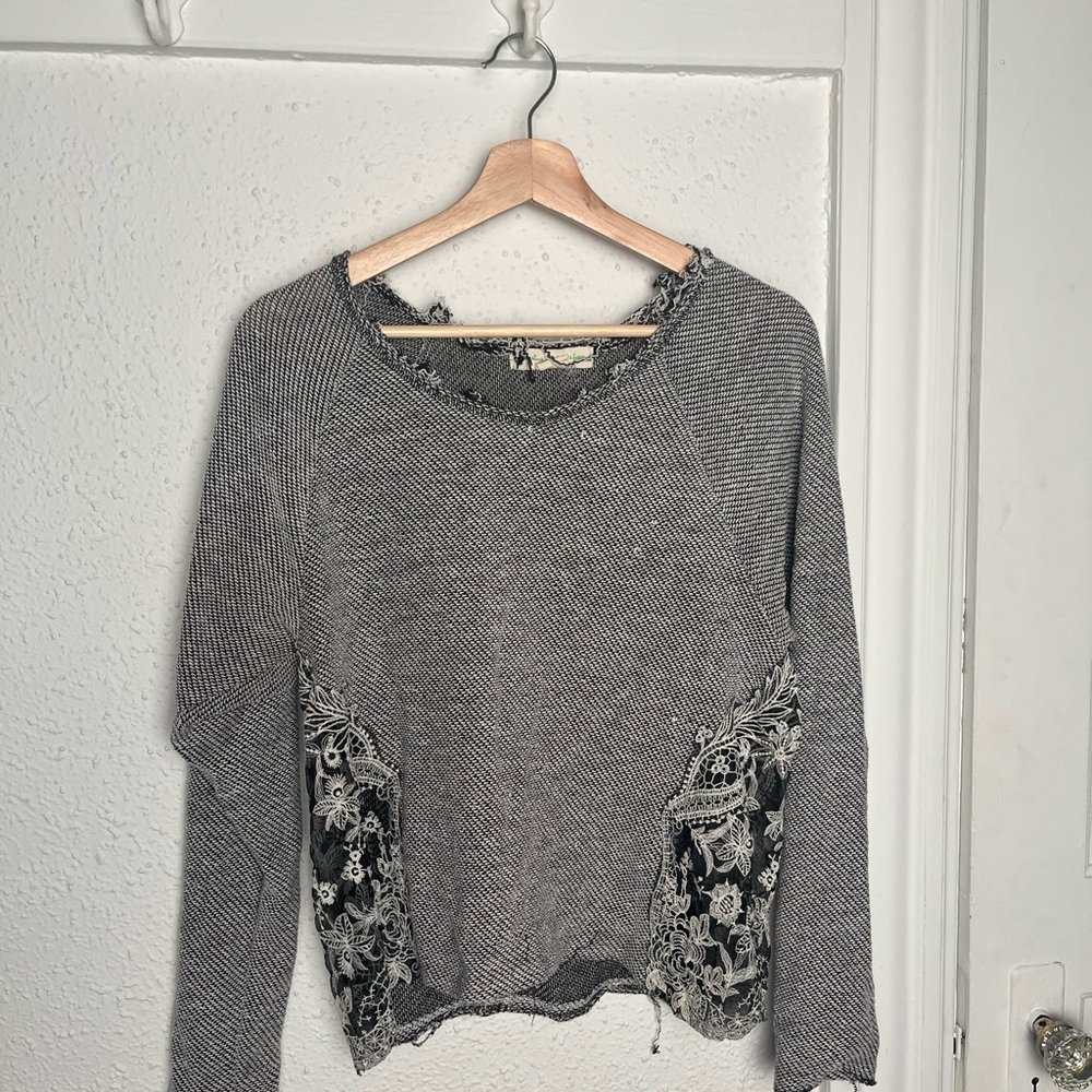 Urban Outfitters Gray Women's sweater Lace Detail